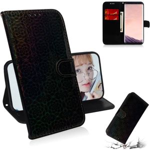 For Galaxy S8 Plus Solid Color Colorful Magnetic Buckle Horizontal Flip PU Leather Case with Holder & Card Slots & Wallet & Lanyard(Black)
