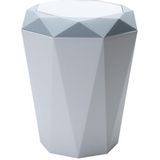Living Room Desktop Mini Trash Can Diamond Shake Lid Trash Can  Size:L 28.6x25cm(Blue)