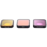 3 in 1 Snap-on Red / Yellow / Purple Color Lens Filter for GoPro HERO6 /5