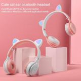 M6 Luminous Cat Ears Two-color Foldable Bluetooth Headset with 3.5mm Jack & TF Card Slot(Purple)