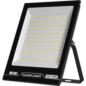 150W LED Projection Lamp Outdoor Waterproof High Power Advertising Floodlight High Bright Garden Lighting(Cold White Light)