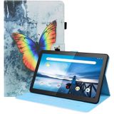 For Lenovo M10 FHD REL TB-X605FC / TB-X605LC Animal Pattern Horizontal Flip Leather Case with Holder & Card Slots & Photo Frame(Color Butterfly)