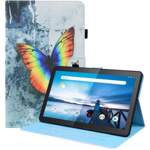 For Lenovo M10 FHD REL TB-X605FC / TB-X605LC Animal Pattern Horizontal Flip Leather Case with Holder & Card Slots & Photo Frame(Color Butterfly)