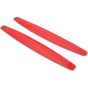 2 PCS Universal Car Body Carbon Fiber Bumper Guard Protector Sticker/Car Crash Bar Bumper Strips /Car Crash Strips/Anti-rub Strips/Anti-rub Bar(Red)