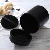 Medium Lens Case Zippered PU Leather Pouch Box for DSLR Camera Lens  Size: 13*9*9cm(Black)