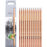 2 Boxes Marco 7001 Sketch Pencil Children Original Wooden Word Learning Stationery Art Calligraphy Drawing Pencil  Lead hardness: 9B