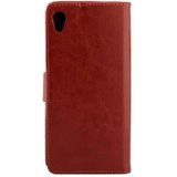 Crazy Horse Texture Horizontal Flip Leather Case with Holder & Card Slots & Wallet & Photo Frame for Sony Xperia Z5 / E6603 / E6653 / E6633 / E6683(Brown)