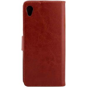 Crazy Horse Texture Horizontal Flip Leather Case with Holder & Card Slots & Wallet & Photo Frame for Sony Xperia Z5 / E6603 / E6653 / E6633 / E6683(Brown)