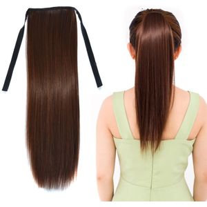 Natural Long Straight Hair Ponytail Bandage-style Wig Ponytail for Women?Length: 45cm (Flaxen)