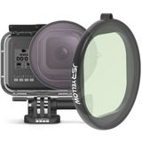 JSR Round Housing Diving Color Lens Filter for GoPro HERO8 Black(Yellow)