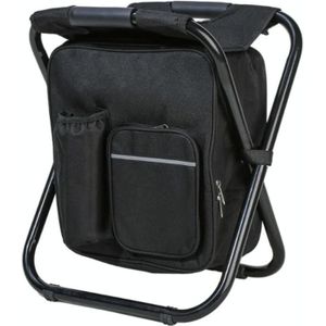 Multifunctional Folding Stool Portable Ice Pack Stool Lightweight Outdoor Stool(Black)