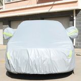 PEVA Anti-Dust Waterproof Sunproof Sedan Car Cover with Warning Strips  Fits Cars up to 4.5m(176 inch) in Length