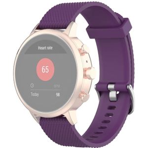 18mm Texture Silicone Wrist Strap Watch Band for Fossil Female Sport / Charter HR / Gen 4 Q Venture HR (Dark Purple)