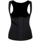 U-neck Breasted Body Shapers Vest Weight Loss Waist Shaper Corset  Size:XXXXXL(Black)