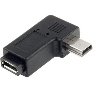 90 Degree Micro USB to Mini USB Adapter(Black)