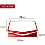 2 in 1 Car Carbon Fiber Multimedia Navigation Button Frame Decorative Sticker for Nissan 370Z / Z34 2009-  Left and Right Drive Universal (Red)