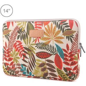 Lisen 14 inch Sleeve Case Ethnic Style Multi-color Zipper Briefcase Carrying Bag  For Macbook  Samsung  Lenovo  Sony  DELL Alienware  CHUWI  ASUS  HP  14 inch and Below Laptops(White)