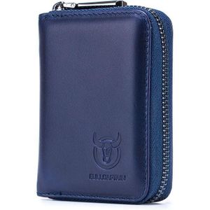 BUFF CAPTAIN 05 Head Layer Leather Card Bag Men Casual Leather Driver'S License Card Package(Dark Blue)