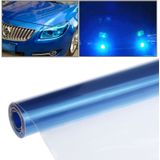 Protective Decoration Bright Surface Car Light Membrane /Lamp Sticker  Size: 195cm x 30cm(Baby Blue)