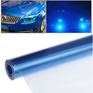 Protective Decoration Bright Surface Car Light Membrane /Lamp Sticker  Size: 195cm x 30cm(Baby Blue)