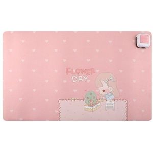 220V Electric Hot Plate Writing Desk Warm Table Mat Blanket Office Mouse Heating Warm Computer Hand Warmer Desktop Heating Plate  Color:Little Girl