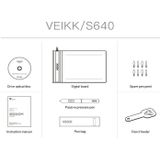 VEIKK S640 6x4 inch 5080 LPI Electronic Graphic Tablet