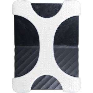 X Type 2.5 inch Portable Hard Drive Silicone Case for 2TB-4TB WD & SEAGATE & Toshiba Portable Hard Drive  without Hole (White)
