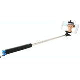 Adjustable Bluetooth Wireless Self-timer Handheld Monopod  For iPhone  Galaxy  Huawei  Xiaomi  LG  HTC and Other Smart Phones  Extended Length: 80cm  Folding Length: 17cm(Blue)
