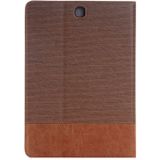 Cross Texture Leather Case with Holder & Card slots & Wallet for Galaxy Tab A 9.7 4G LTE / T555(Coffee)