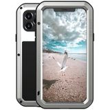 LOVE MEI Metal Shockproof Waterproof Dustproof Protective Case For iPhone 12 Pro(Silver)