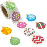 2 Rolls Christmas Decoration Sticker Gift Label Tape  Size: 1.5 Inch / 38mm(B)