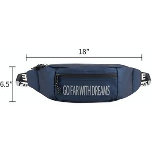 YIPINU YQM-D1 Multi-function Outdoor Fashion Mobile Phone Crossby Waist Bag Storage Chest Bag(Dark Blue)