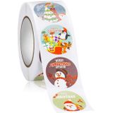 5 Rolls Christmas Gift Sticker Decoration Label Sealing Sticker(HA050)