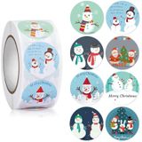 5 Rolls Christmas Gift Sticker Decoration Label Sealing Sticker(HA050)