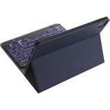 A098BS Detachable Ultra-thin Backlight Bluetooth Keyboard Protective Case for iPad Air 4 10.9 inch (2020)  with Stand & Pen Slot(Dark Blue)