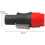 NL4FC 2221 4 Pin Plug Male Speaker Audio Connector(Red)