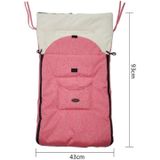 Baby Stroller Sleeping Bag Autumn and Winter Windproof Warm Foot Cover Baby Stroller(Linen Powder Sleeping Bag)