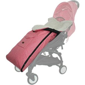 Baby Stroller Sleeping Bag Autumn and Winter Windproof Warm Foot Cover Baby Stroller(Linen Powder Sleeping Bag)