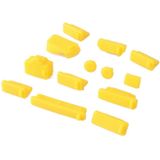 13 in 1 Universal Silicone Anti-Dust Plugs for Laptop(Yellow)
