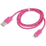 1m Nylon Netting Style USB Data Transfer Charging Cable  For iPhone 6 & 6 Plus  / iPhone 5 & 5S & 5C  Compatible with up to iOS 11.02(Magenta)