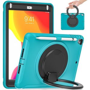 Shockproof  TPU + PC Protective Case with 360 Degree Rotation Foldable Handle Grip Holder & Pen Slot For iPad 9.7 2018 / 2017 / Air 2 / Pro 9.7(Blue)