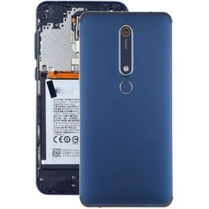 Battery Back Cover with Camera Lens & Side Keys & Fingerprint Sensor for Nokia 6.1 / 6 (2018) / 6 (2nd Gen)(Blue)