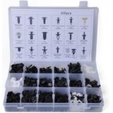 435 PCS Car Retainer Clips Assortment Car Panel Trim Plastic Fasteners Rivet Clips Set for Ford / Jeep