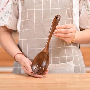 Non-Stick Pot Wood Spoon Teak Scoop Tableware Mixing Spoon