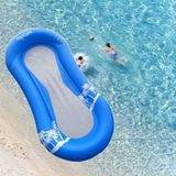 PVC Inflatable Floating Water Bed Mesh Bottom Water Hammock Lounge Chair Inflatable Floating Bed(Pink)