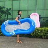PVC Inflatable Floating Water Bed Mesh Bottom Water Hammock Lounge Chair Inflatable Floating Bed(Pink)