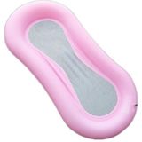 PVC Inflatable Floating Water Bed Mesh Bottom Water Hammock Lounge Chair Inflatable Floating Bed(Pink)