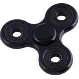 Fidget Spinner Toy Stress Reducer Anti-Anxiety Toy for Children and Adults  3 Minutes Rotation Time  Small Steel Beads Bearing + Aluminum Alloy Material  Three Leaves(Black)