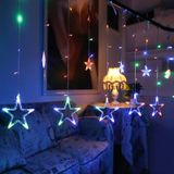 220V EU Plug LED Star Light Christmas lights Indoor/Outdoor Decorative Love Curtains Lamp For Holiday Wedding Party lighting(Green)