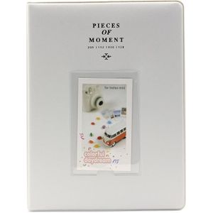 128 Pockets Photo Book Album Name Card Holder for Fujifilm Instax Mini 8 /7s /70 /25 /50s /90(Grey White)